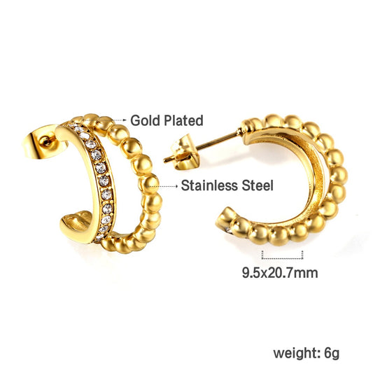 Boucles d’oreilles en acier inoxydable Adèle