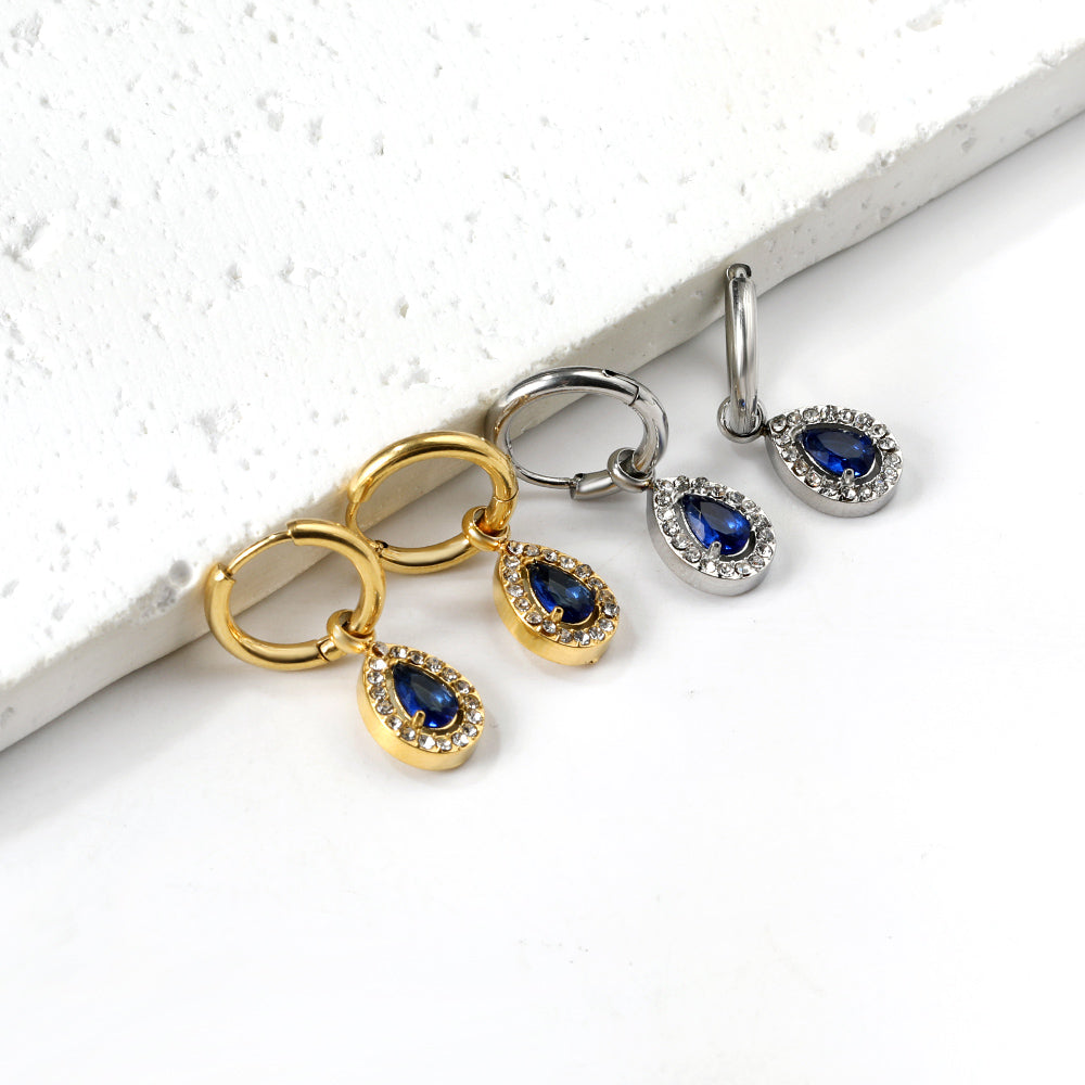 Boucles d’oreilles Pierre Précieuses Élégantes
