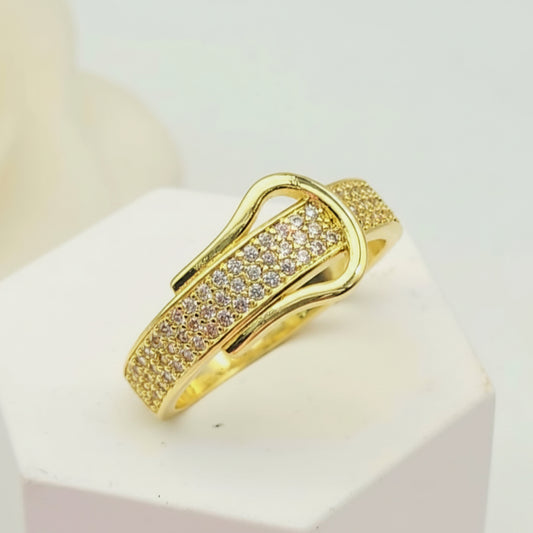 Bague Ajustable Plaquée Or 18 carats Princesse