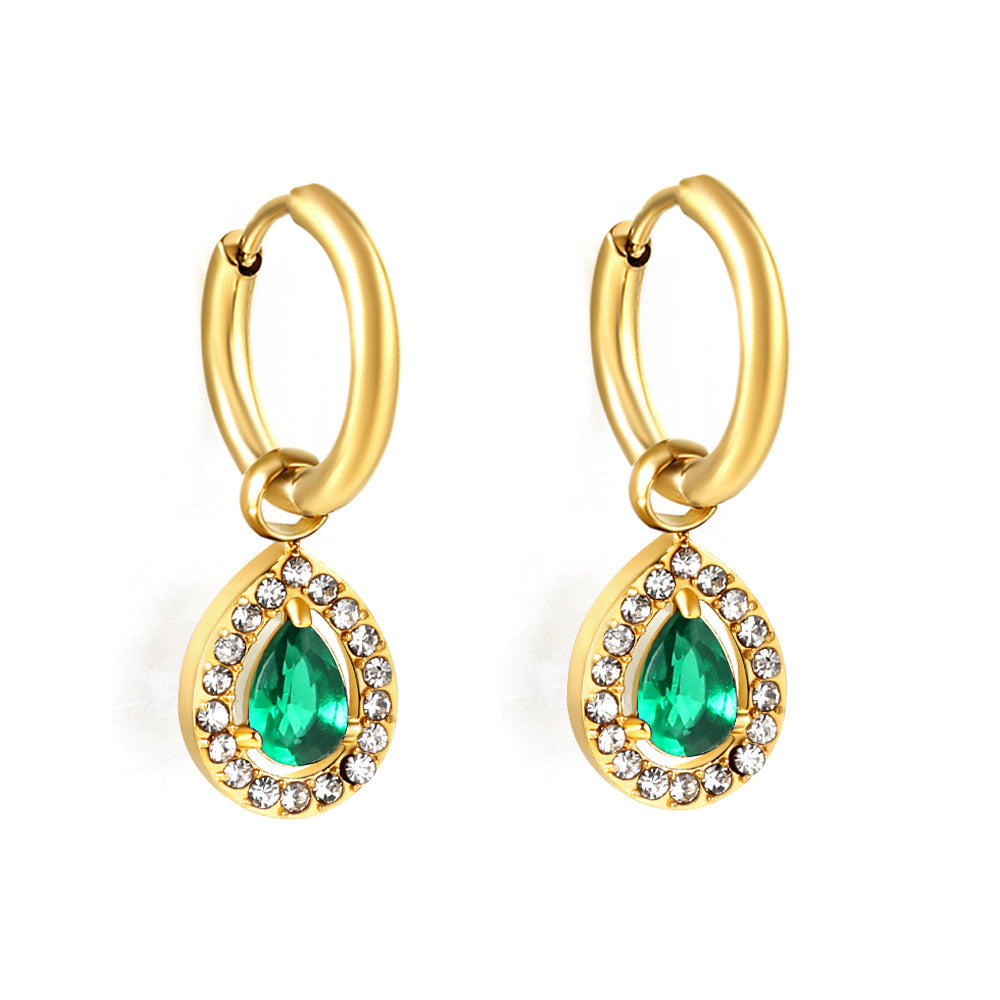 Boucles d’oreilles Pierre Précieuses Élégantes