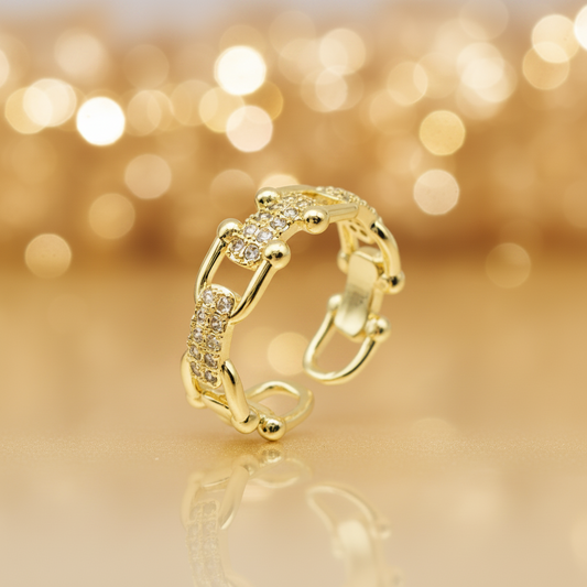 Bague Ajustable Plaquée Or 18 carats Thalyah