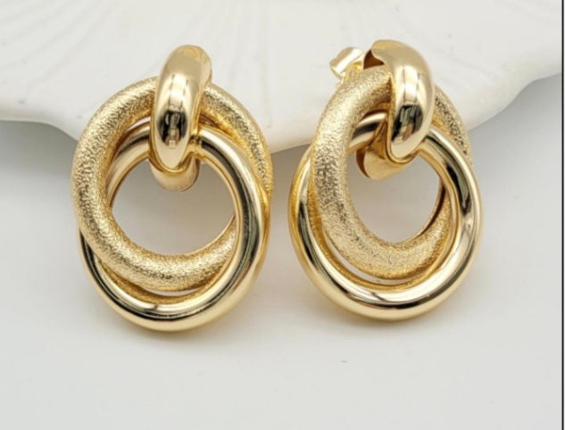 Boucles d’oreilles plaquées Or 18 carats Myma