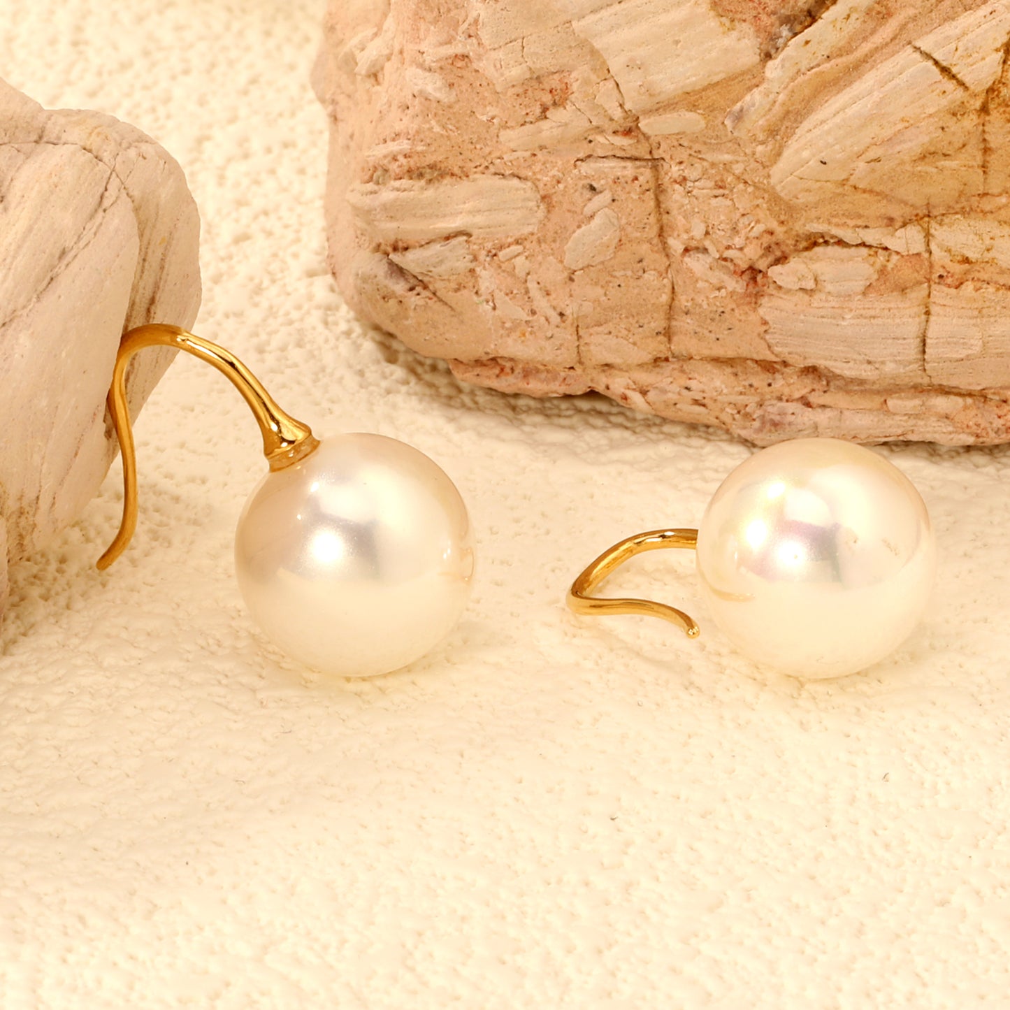 Boucles d’oreilles en acier inoxydable Perles Séduisantes