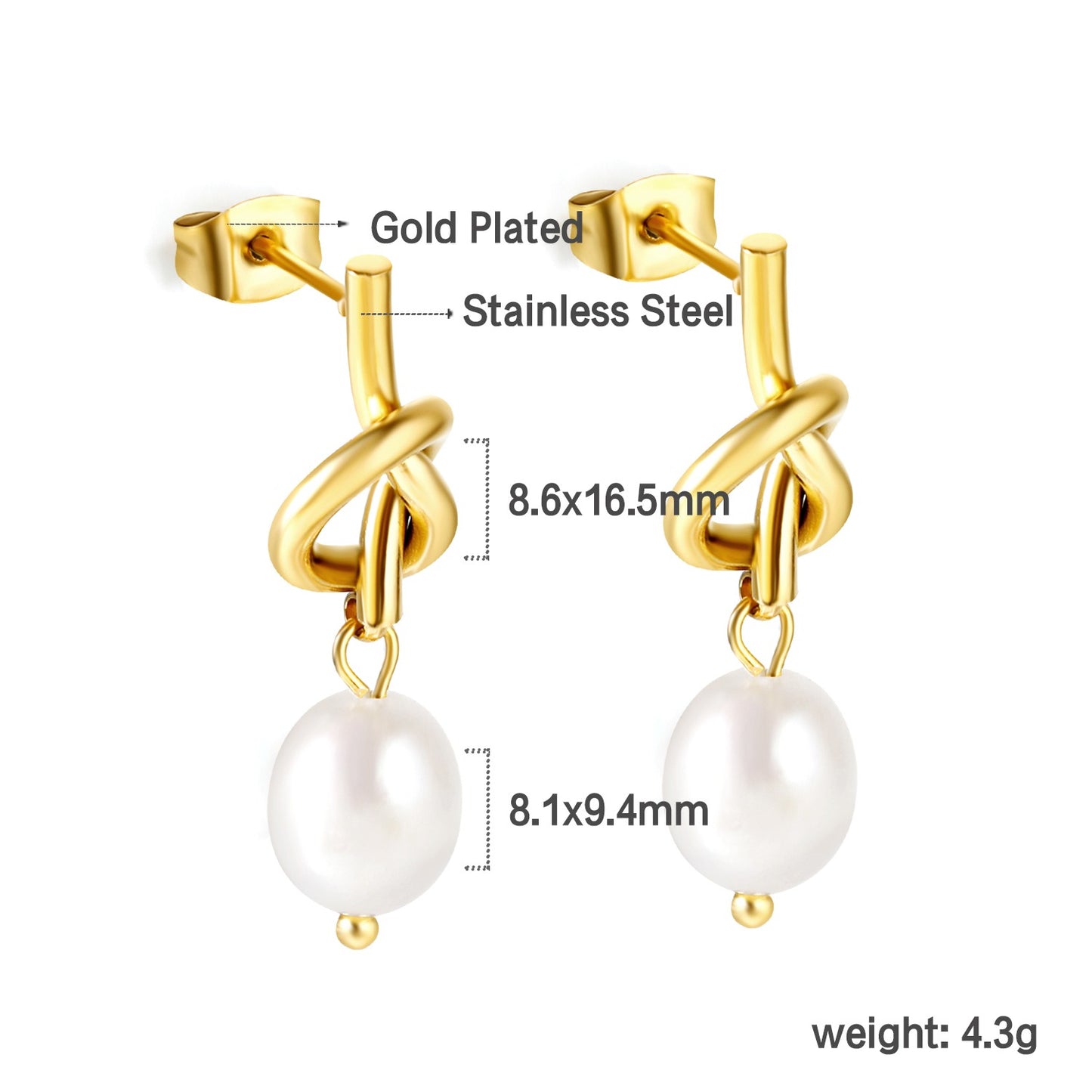 Boucles d’oreilles Pendantes en Perles Forever