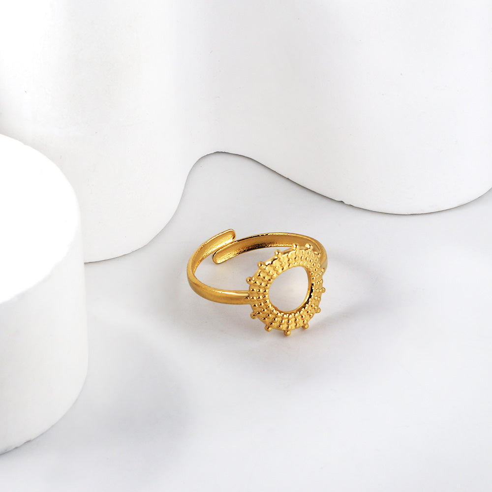 Bague en acier inoxydable Soleil