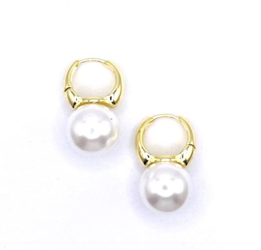 Boucles d’oreilles Perles Blanches