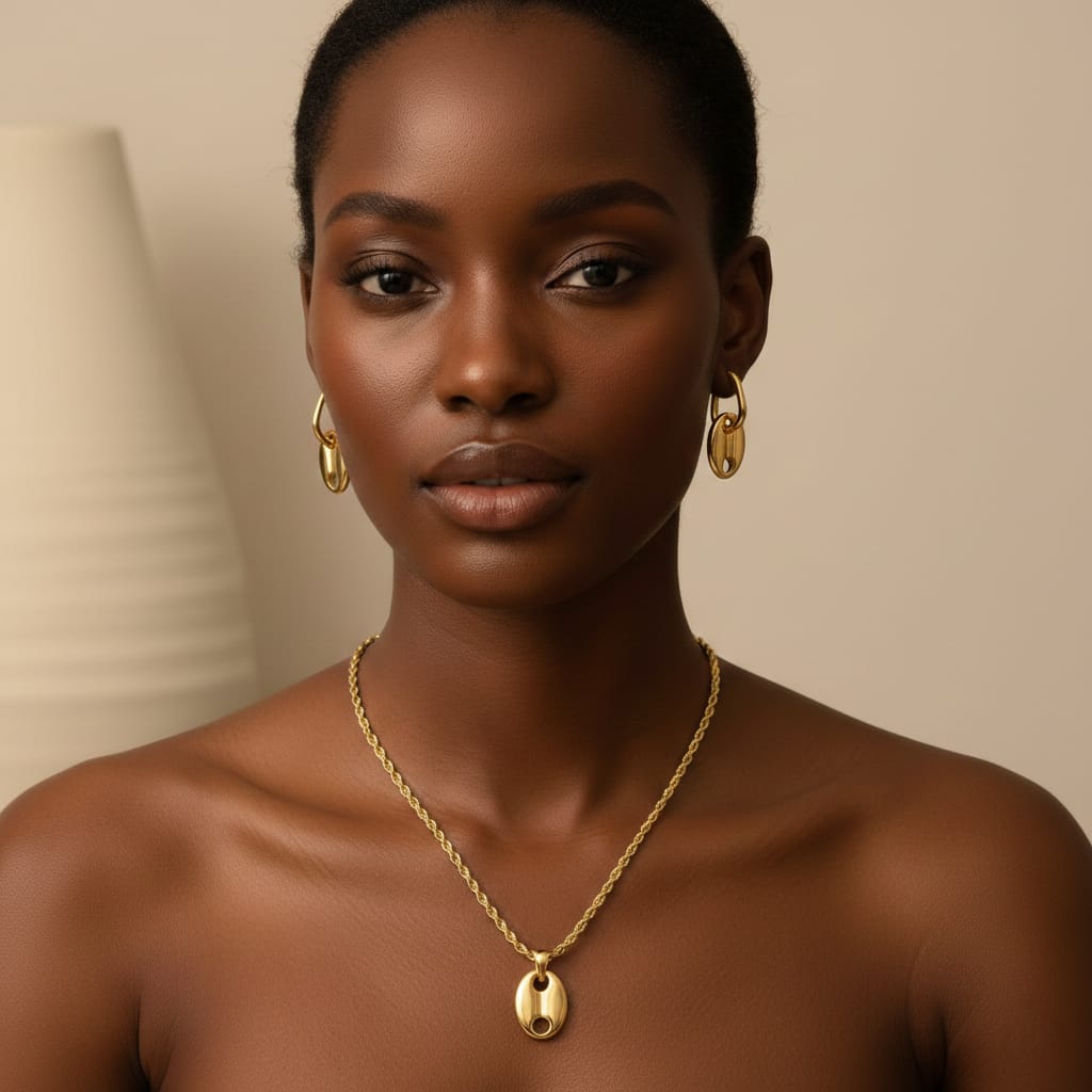 Boucles d’oreilles Pendantes en acier inoxydable Kin La Belle