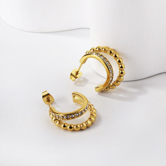 Boucles d’oreilles en acier inoxydable Adèle