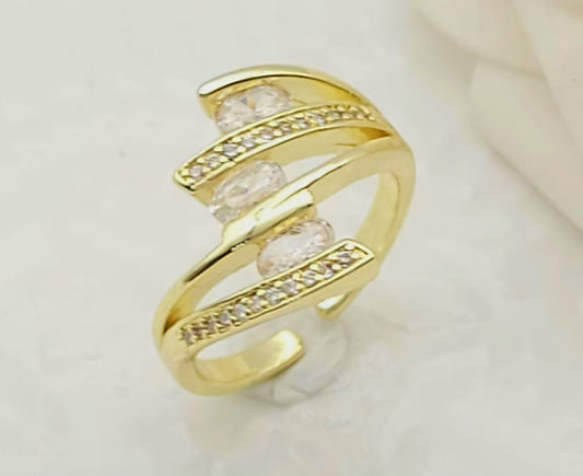 Bague Ajustable Plaquée Or 18 carats Sandy K