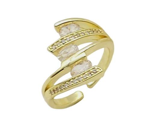 Bague Ajustable Plaquée Or 18 carats Sandy K