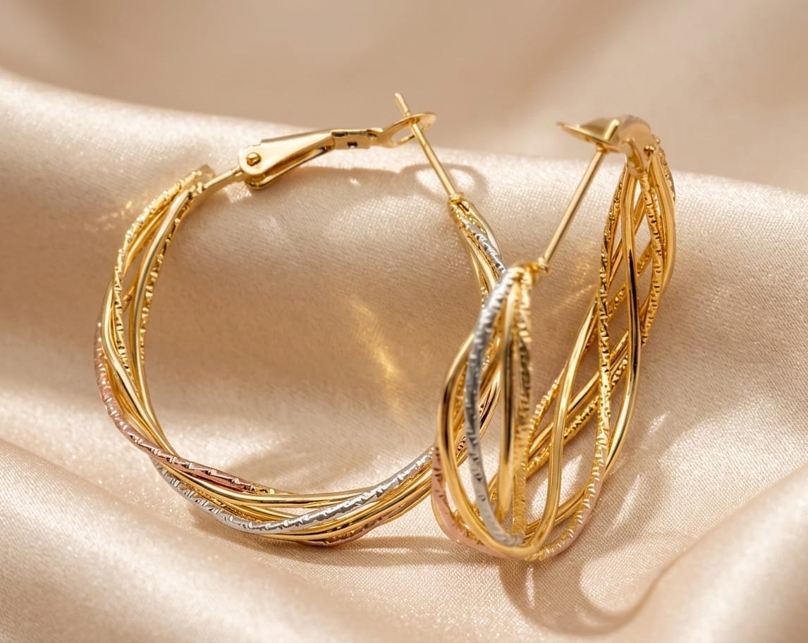 Boucles d’oreilles Créoles 3 couleurs Heaven