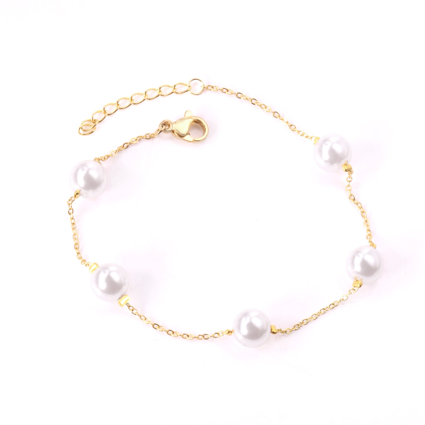 Bracelet en acier inoxydable assorti de perles Joana