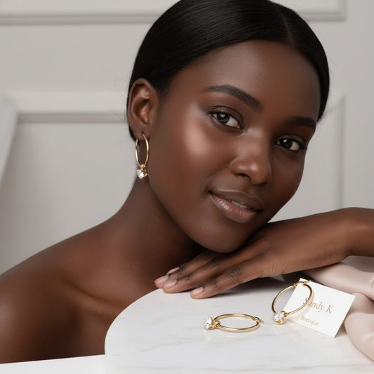 Boucles d’oreilles Créoles en  acier inoxydable Serena