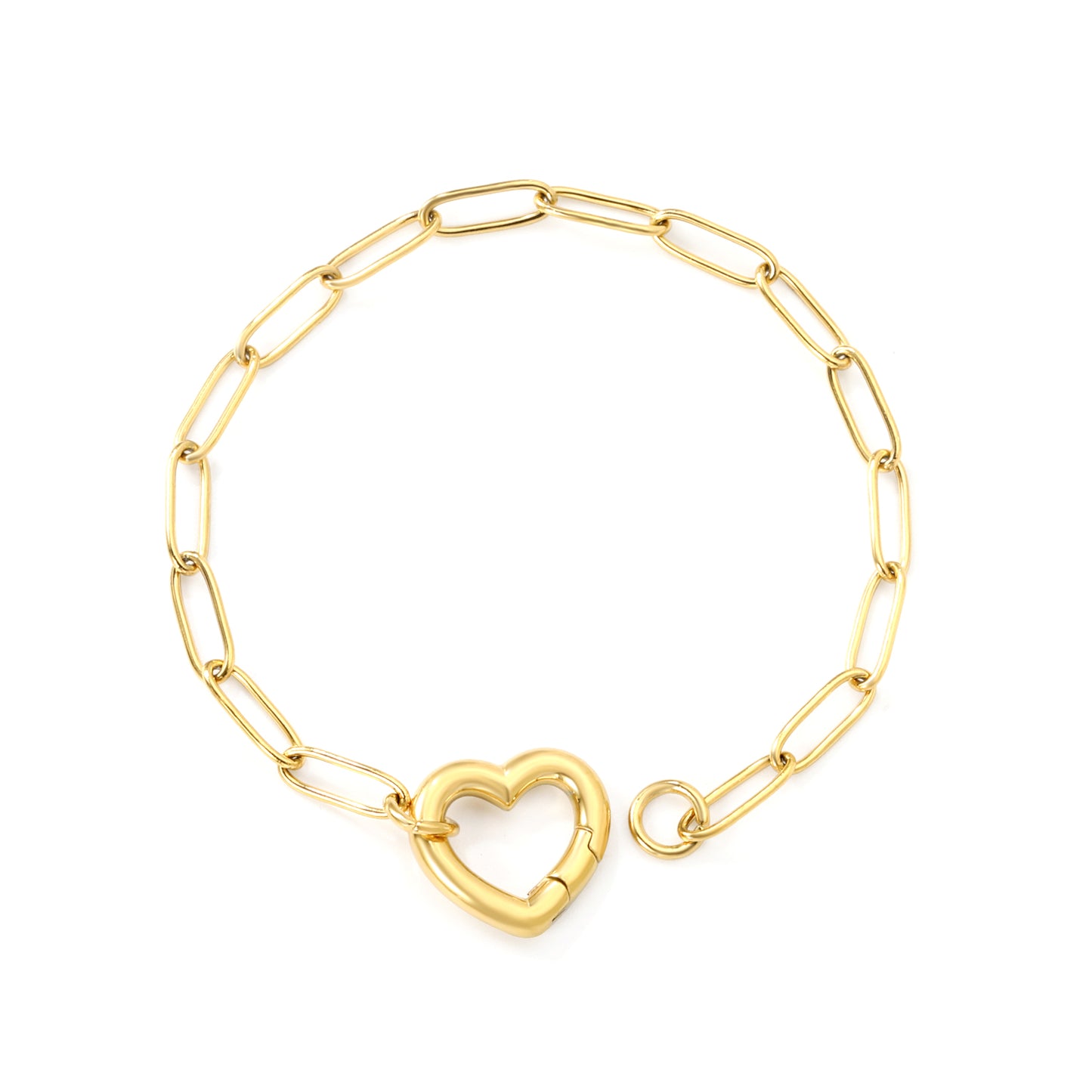 Boucles d’oreilles en acier inoxydable avec fermeture en forme de coeur
