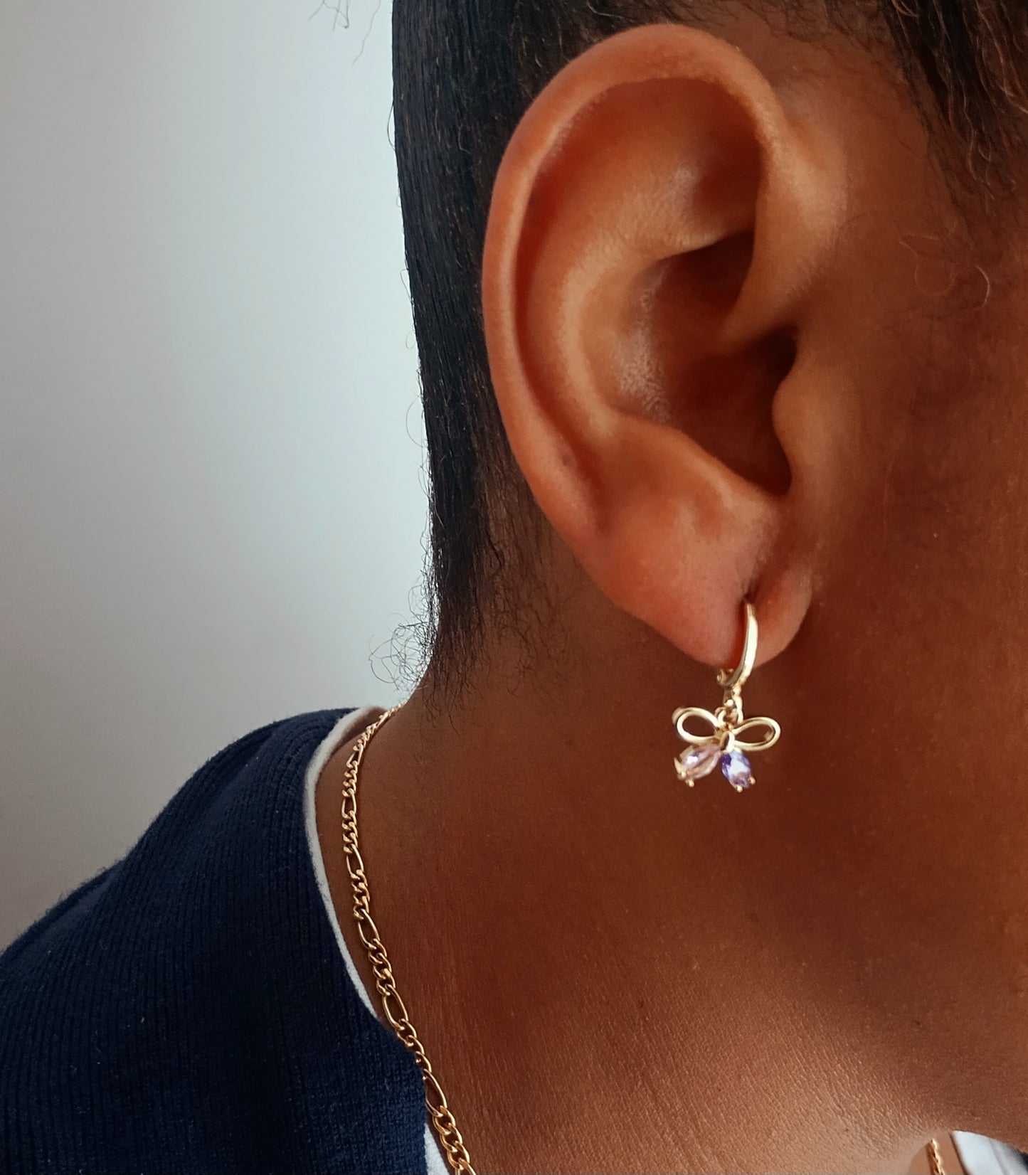 Petites boucles d'oreilles 2 couleurs