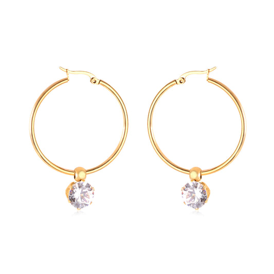 Boucles d’oreilles Créoles en  acier inoxydable Serena