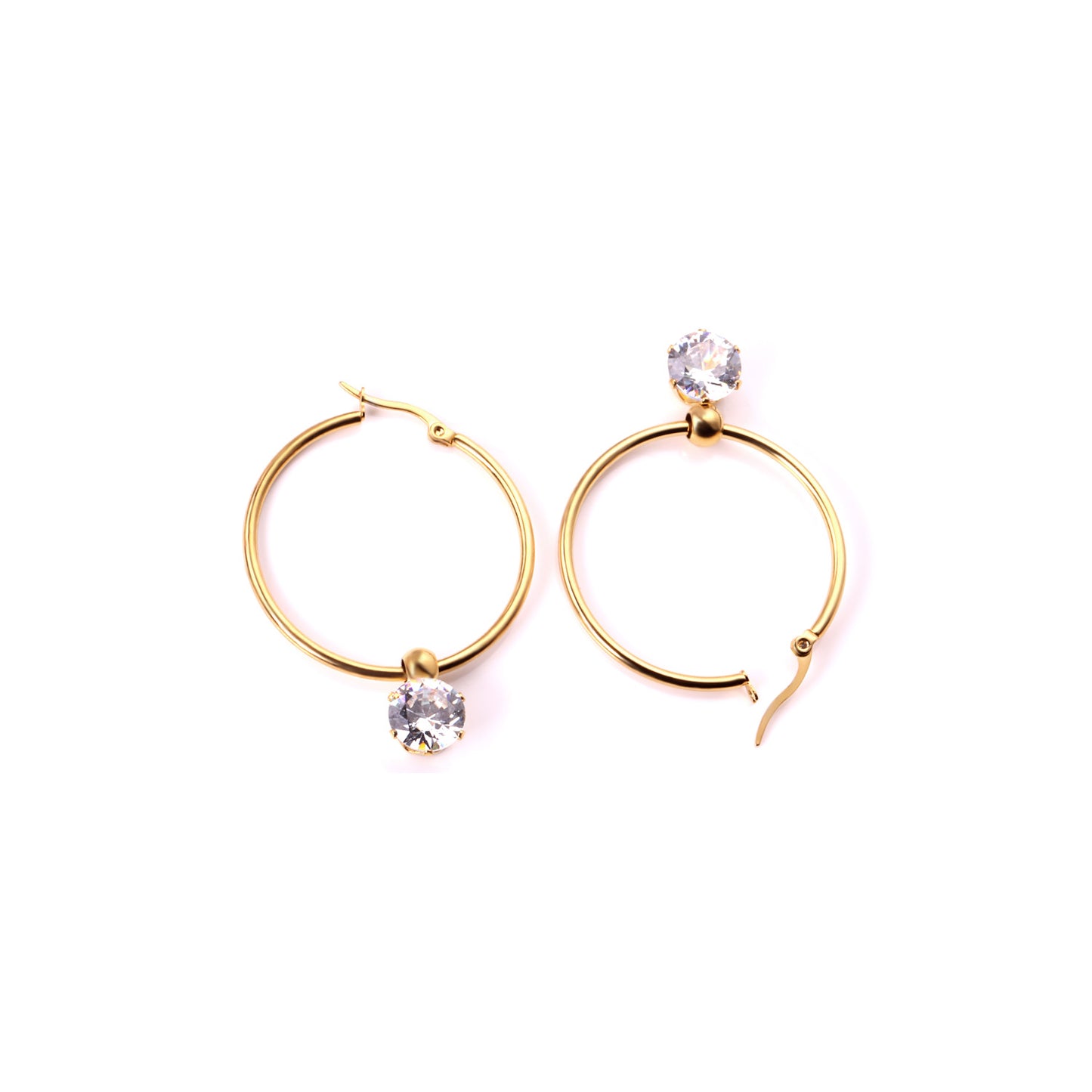 Boucles d’oreilles Créoles en  acier inoxydable Serena