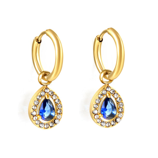 Boucles d’oreilles Pierre Précieuses Élégantes
