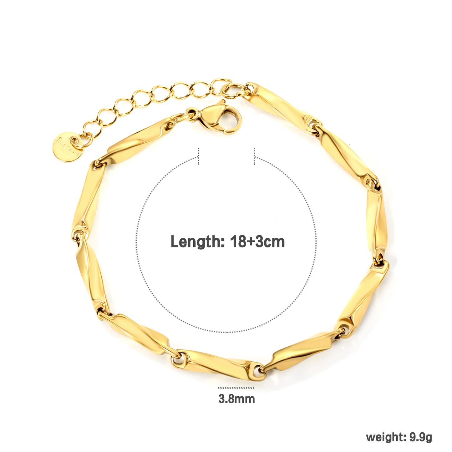 Bracelet en acier inoxydable Biche