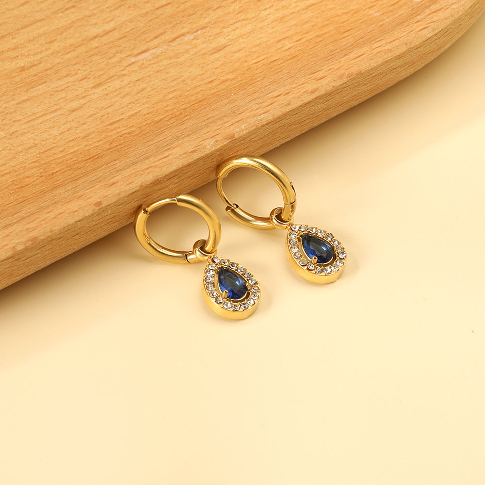 Boucles d’oreilles Pierre Précieuses Élégantes