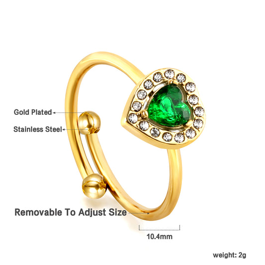 Bague en acier inoxydable Mon coeur