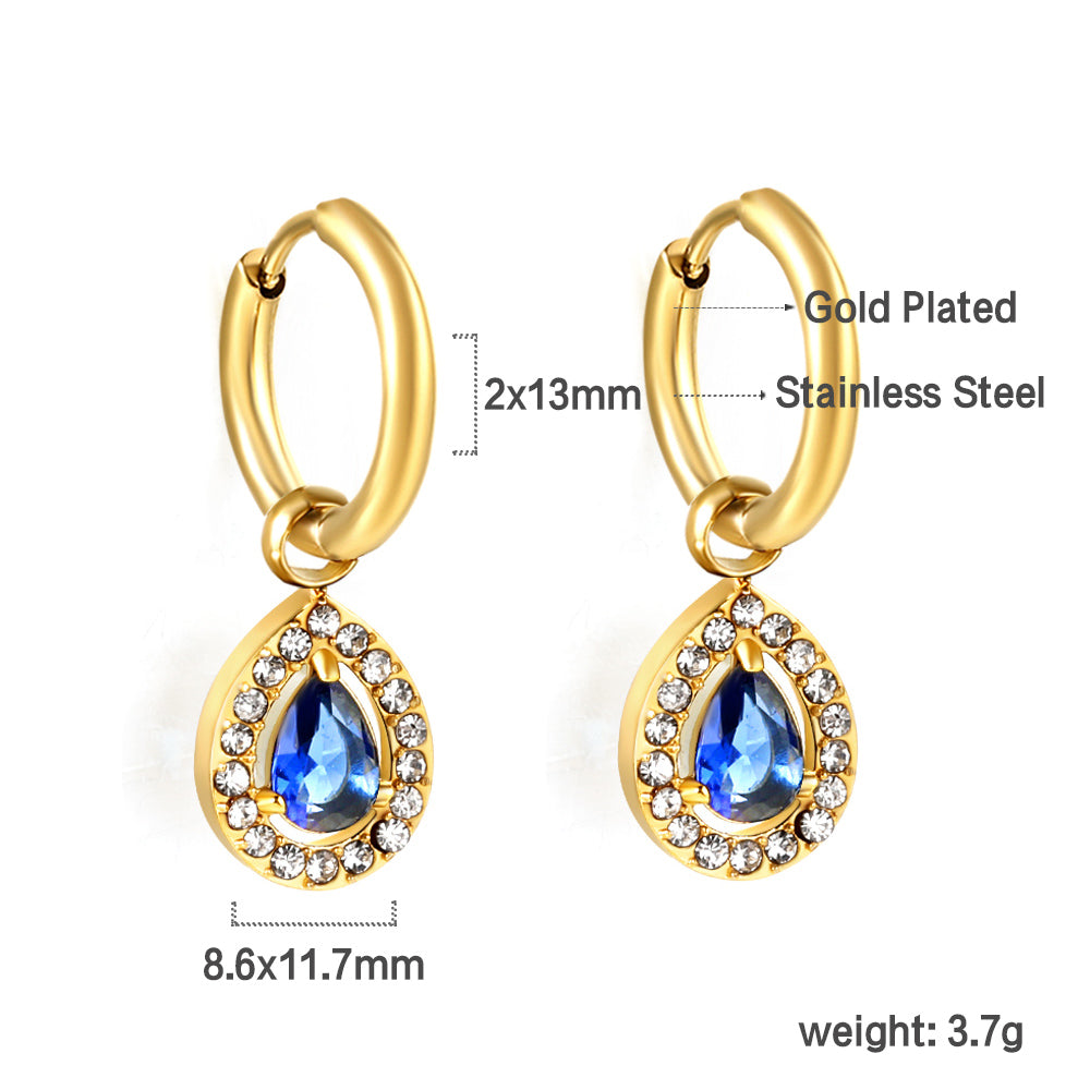 Boucles d’oreilles Pierre Précieuses Élégantes