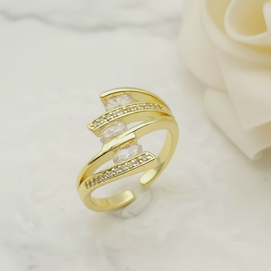 Bague Ajustable Plaquée Or 18 carats Sandy K