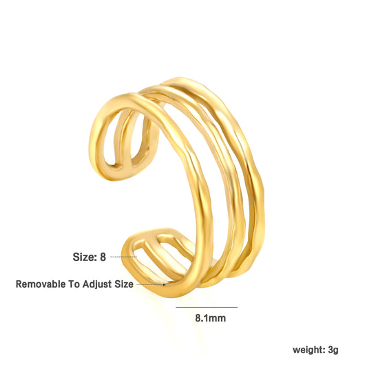 Bague en acier inoxydable Sophia
