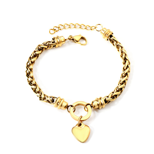Bracelet en acier inoxydable avec un coeur Jessica