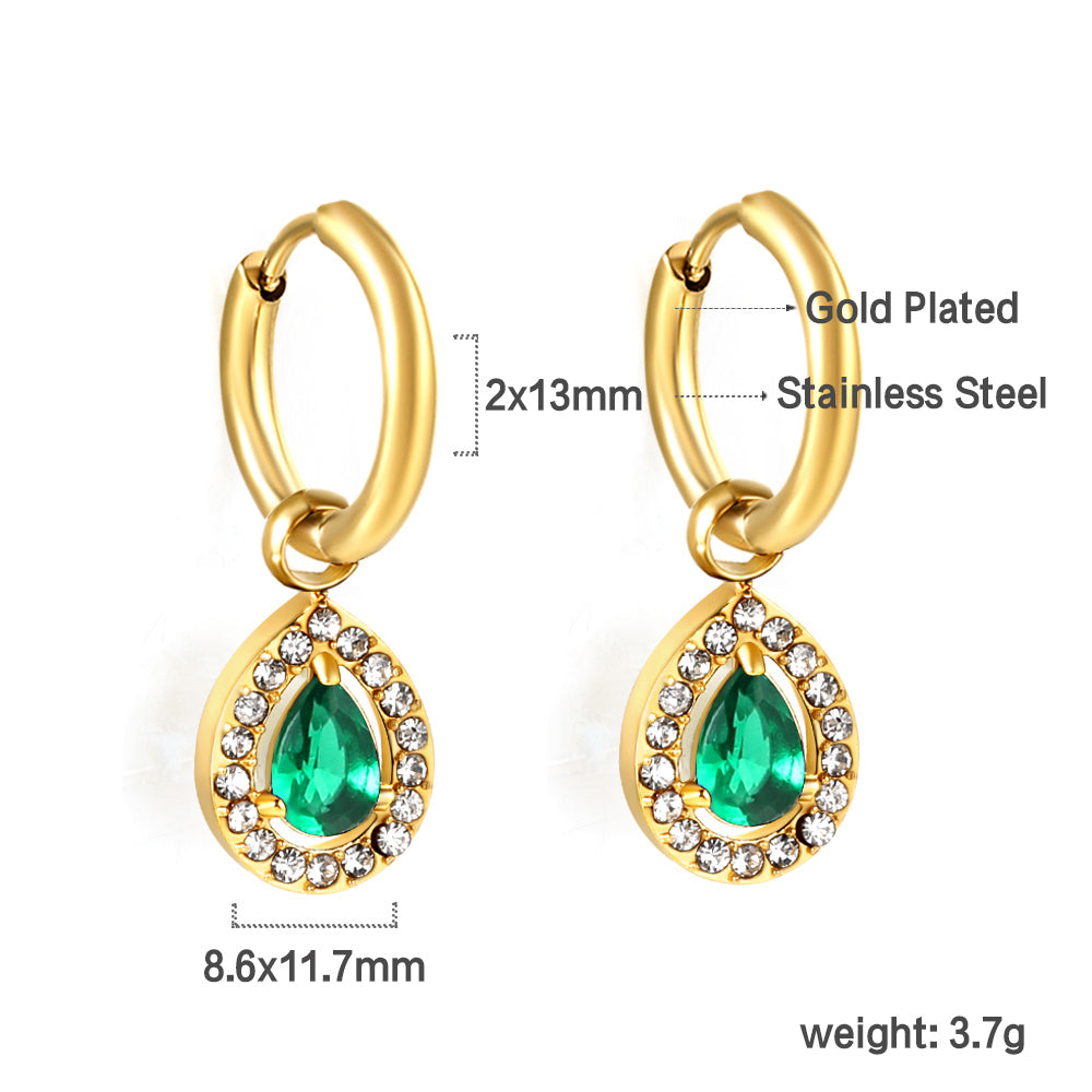 Boucles d’oreilles Pierre Précieuses Élégantes