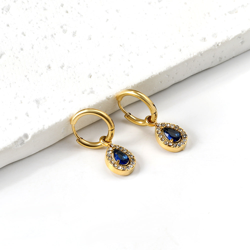 Boucles d’oreilles Pierre Précieuses Élégantes