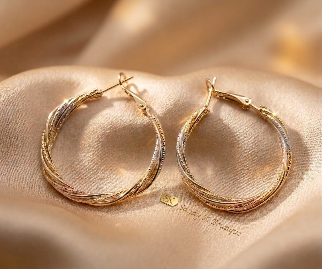 Boucles d’oreilles Créoles 3 couleurs Heaven