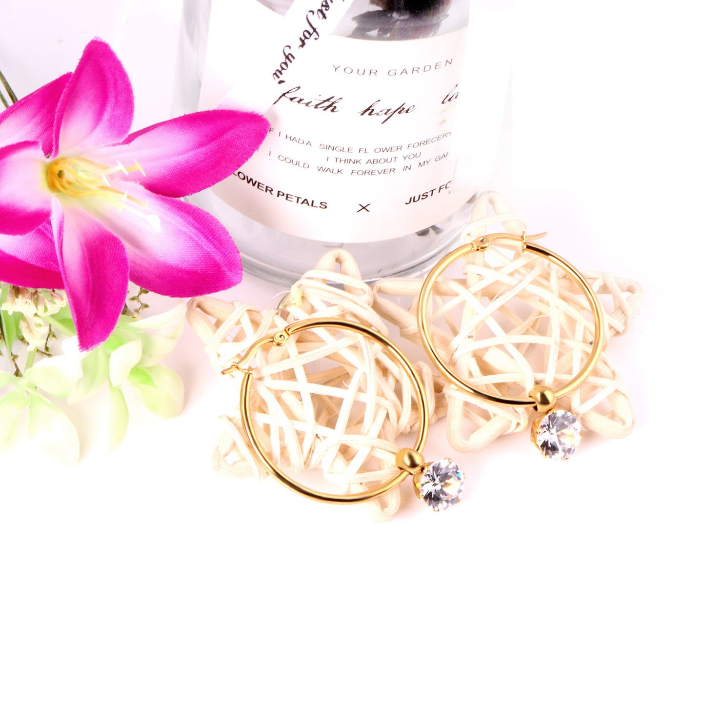 Boucles d’oreilles Créoles en  acier inoxydable Serena