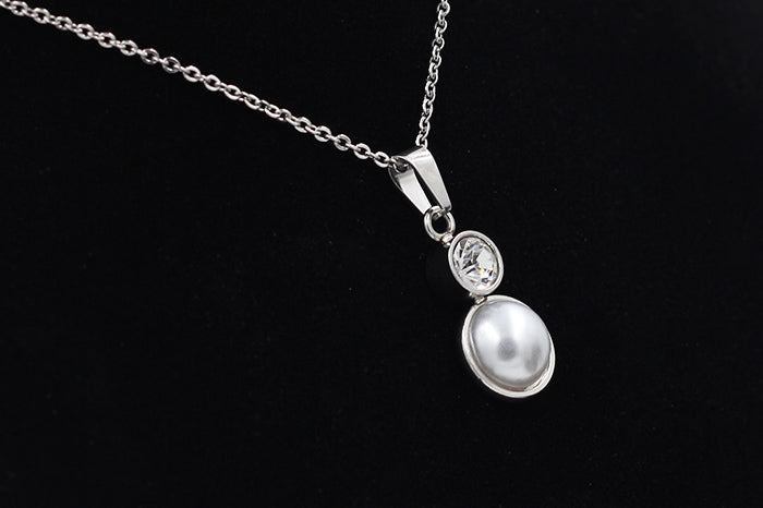 Ensemble Boucles d’oreilles et chaînette en acier inoxydable