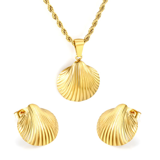 Ensemble Boucles d'oreilles et Chaînette Merveille